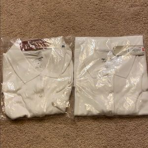 Two Arizona Jean Co. White Polos